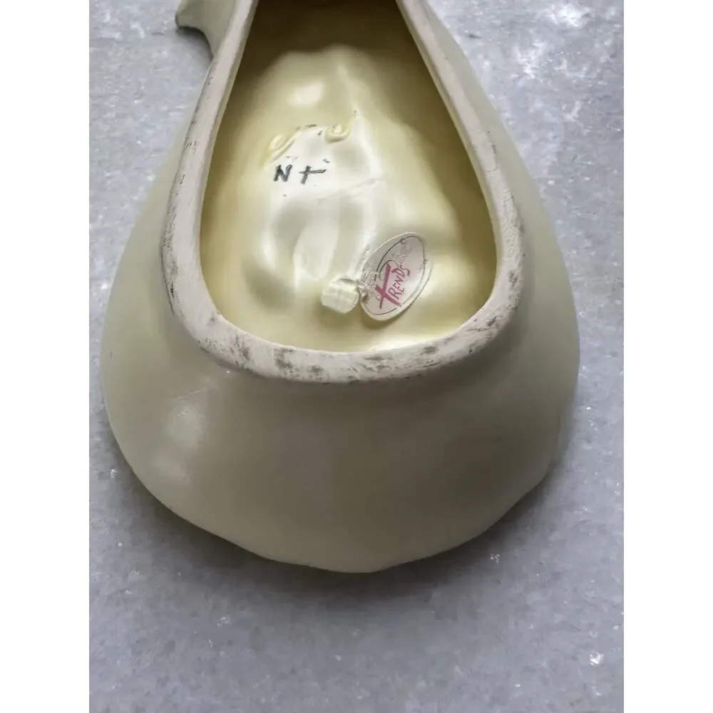 Vintage Spoon Holder yellow green squash kitchen cooking range spoon